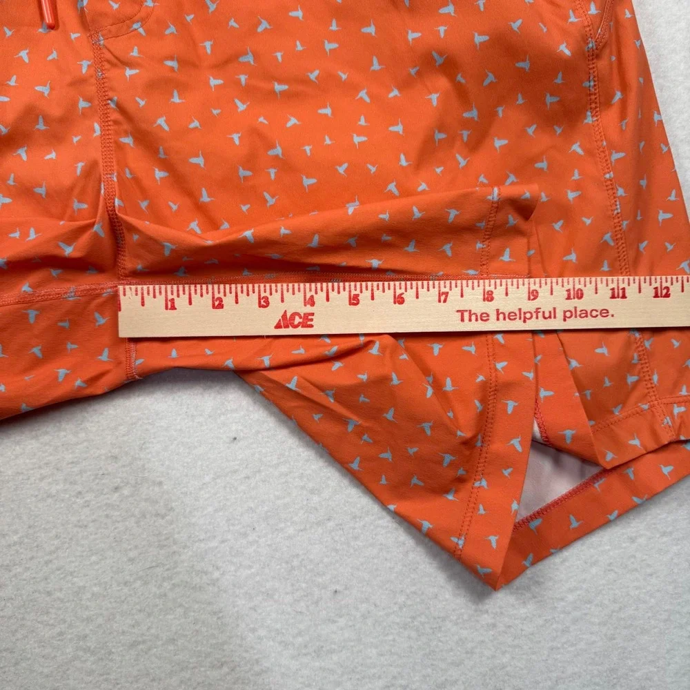 Birddogs Gym Shorts Mens 3XL Orange Bird Print Lined 9in Inseam Athletic